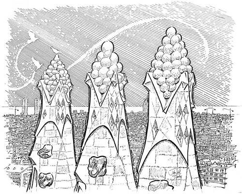 Sagrada Familia Cathedral Spires by John Stanley Sagrada Familia Cathedral Spires by John Stanley