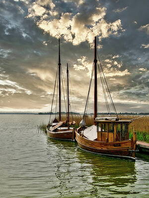 Sailing Boat at Sunset by Anthony Dezenzio Sailing Boat at Sunset by Anthony Dezenzio