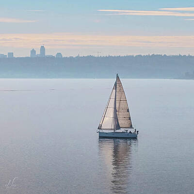 Photograph - Sailing Calm Reflections by D Lee
