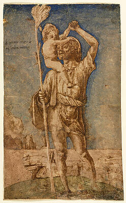 Saint Christopher Print by Andrea Mantegna