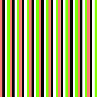 [ Thumbnail: Salmon, Black, White, and Chartreuse Colored Lines Pattern Metal Print ]