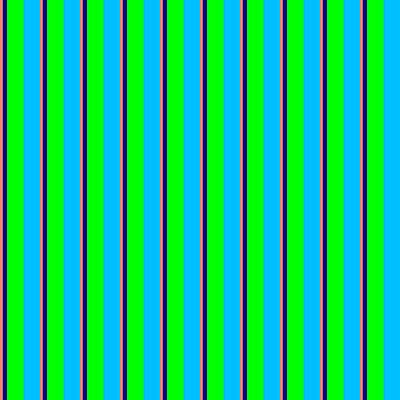 [ Thumbnail: Salmon, Blue, Lime, and Deep Sky Blue Colored Lines Pattern Art Print ]