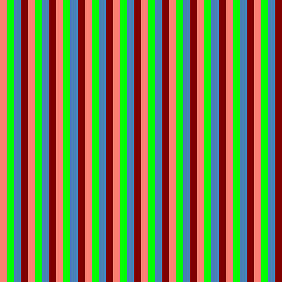 [ Thumbnail: Salmon, Lime, Blue, and Maroon Colored Striped Pattern Acrylic Print ]