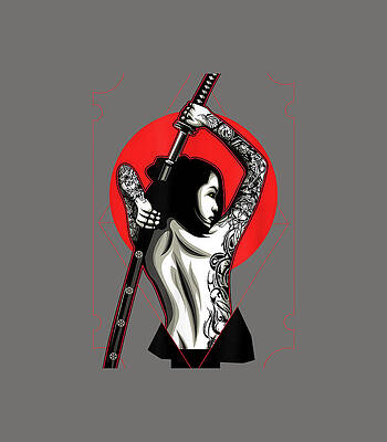 Samurai Girl Japanese Tattoo Warrior Woman Katana Sword by Oghenetejiri5C