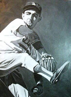 Sandy Koufax La Dodgers by David Lloyd Glover