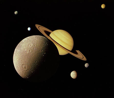 Wall Art - Photograph - Saturn System Montage by Nasa