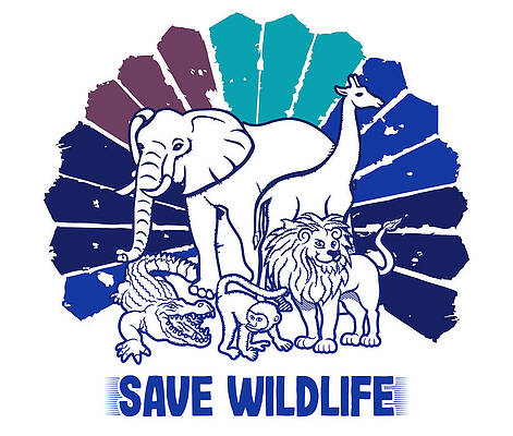Save Wildlife Drawings - Pixels