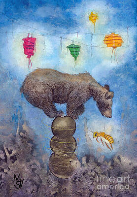 Wall Art - Painting - Saving the Bee by Marie Stone-van Vuuren