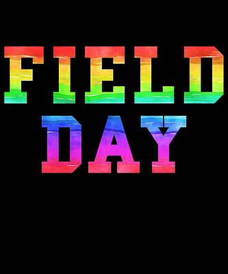 Wall Art - Digital Art - School Field Day Rainbow Jersey by Flippin Sweet Gear