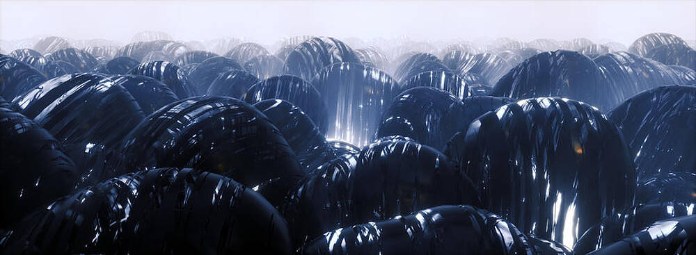 Sci Fi Abstract Background army of alien sphere panoramic by Cyril ROBERT