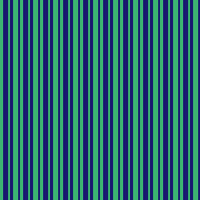 [ Thumbnail: Sea Green and Midnight Blue Colored Striped/Lined Pattern Tapestry ]