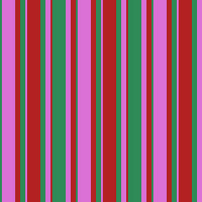 [ Thumbnail: Sea Green, Orchid, and Red Colored Striped/Lined Pattern Duvet Cover ]
