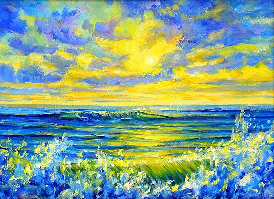 Wall Art - Painting - Sea.Dawn by Irina Sidorovich