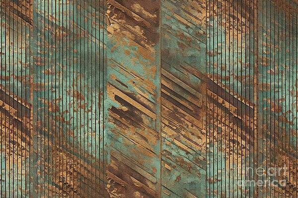 Seamless Rusted Corrugated Sheet Metal Pattern Transparent Grungy Metallic  Industrial Wall Panel Or Roofing Background Texture Overlay Displacement  Bump Or Height Map High Resolution 3d Rendering Painting by N Akkash - Fine