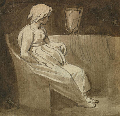 Seated Girl by an Urn by Thomas Stothard Seated Girl by an Urn by Thomas Stothard
