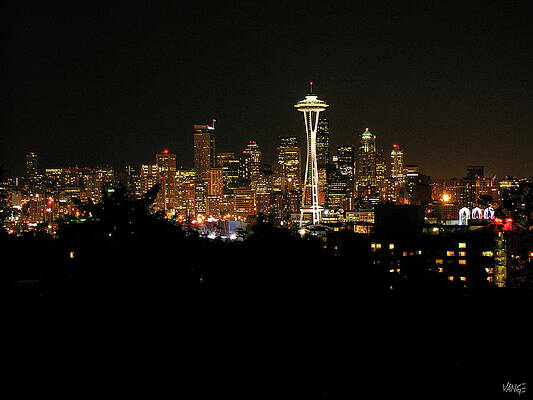 Seattle Skyline by Vange Logan Seattle Skyline by Vange Logan