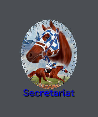 Born to be a legend:/" SECRETARIAT " Print by Jeff Conway signed and number 