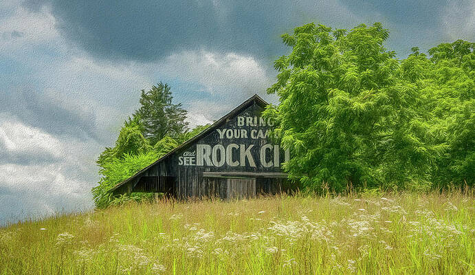 Tennessee Photograph - See Rock City, Painterly by Marcy Wielfaert