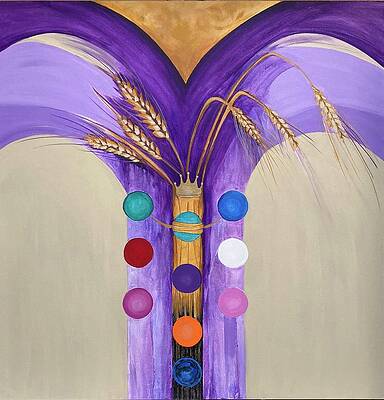 Wall Art - Painting - Sefirat HaOmer by Marlene Burns