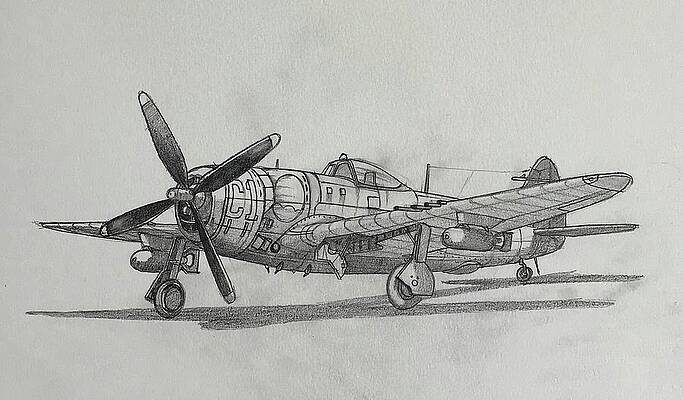 Wwii Aircraft Drawings (Page #2 of 2) | Fine Art America