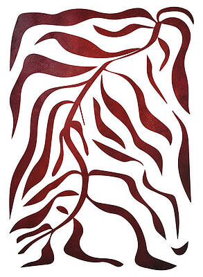 Wall Art - Mixed Media - Set Of Boho Bohemian Organic Shapes In Matisse Style, No 02 by Mounir Khalfouf