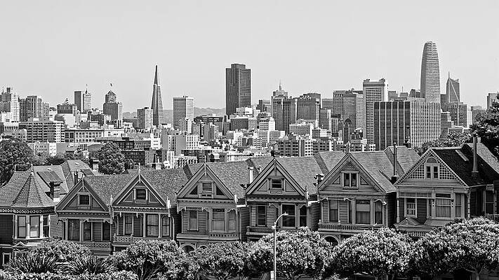 Wall Art - Photograph - Shades of Gray - San Francisco Skyline by KJ Swan