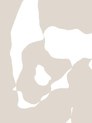 Shapes 1 - Neutral and White Minimal Abstract by Menega Sabidussi Shapes 1 - Neutral and White Minimal Abstract by Menega Sabidussi