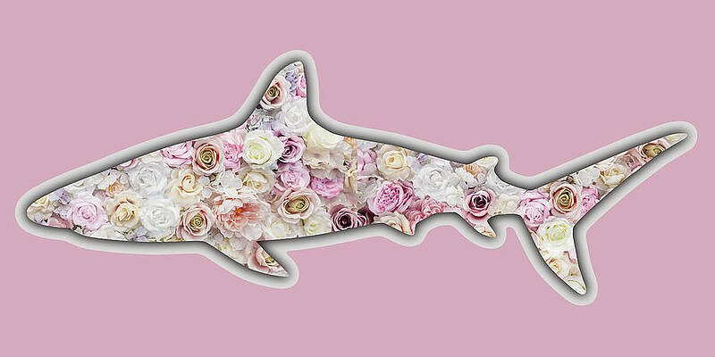 Wall Art - Painting - Shark Flower Floral by Tony Rubino