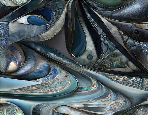 Wall Art - Digital Art - She Charmed the Wind Into the Gem-Laden Rocks and There It Stayed by Eris And AI