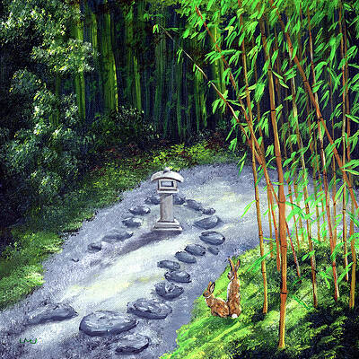 Shinto Lantern in Spring by Laura Iverson Shinto Lantern in Spring by Laura Iverson