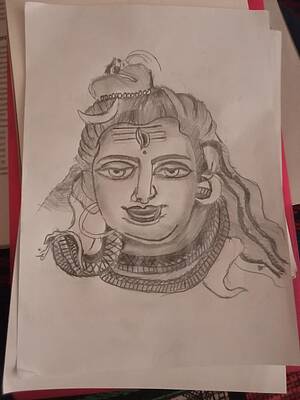 Shiva in deep meditation stock image. Image of closeup - 215803629