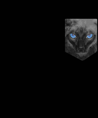 Wall Art - Digital Art - Siamese Cat Pocket Shirt by Flippin Sweet Gear