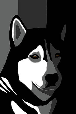 Siberian Husky Dog 162 by Lucie Dumas Siberian Husky Dog 162 by Lucie Dumas