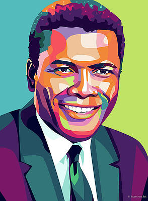 Wall Art - Painting - Sidney Poitier by Retro Movie Posters