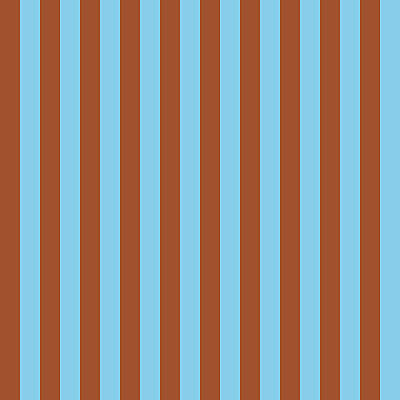[ Thumbnail: Sienna and Sky Blue Colored Lined Pattern Throw Pillow ]