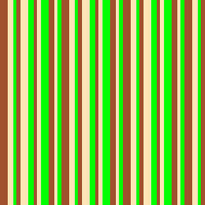[ Thumbnail: Sienna, Beige, and Lime Colored Striped Pattern Tapestry ]