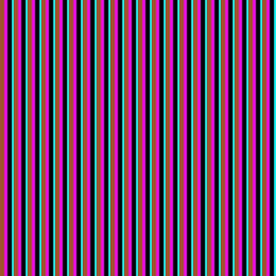 [ Thumbnail: Sienna, Fuchsia, Black, and Aqua Colored Stripes/Lines Pattern Duvet Cover ]