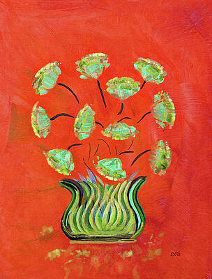 Simple Bouquet Yellow in Orange by Corinne Carroll Simple Bouquet Yellow in Orange by Corinne Carroll