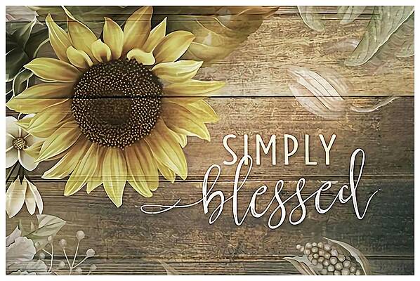 Simply Blessed Sunflower Lover Art Painting Wall Picture Decor Poster No Frame