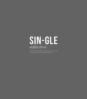 Single Adjective Definition Men Women Funny Valentine Single Day by janipherao852