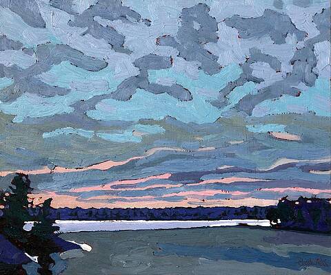 Wall Art - Painting - Singleton Warm Frontal Altocumulus Overcast by Phil Chadwick