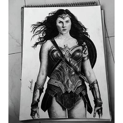 Trends International Dc Comics  Wonder Woman  Sketch Framed Wall Poster  Prints  Target