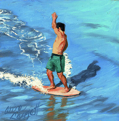 Dripping Stencil Wall Skimboard  Sports and Teams Wall Art by The