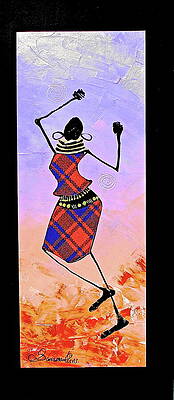 Wall Art - Painting - Skipping for Joy by Sarah Shiundu