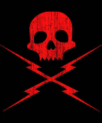 Wall Art - Digital Art - Skull And Bolts Retro by Flippin Sweet Gear
