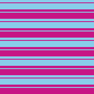 [ Thumbnail: Sky Blue and Violet Colored Stripes/Lines Pattern Acrylic Print ]