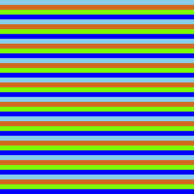 [ Thumbnail: Sky Blue, Chocolate, Green, and Blue Colored Pattern of Stripes Duvet Cover ]