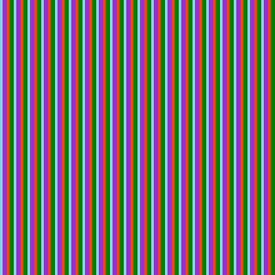 [ Thumbnail: Sky Blue, Dark Orchid, Red, and Green Colored Stripes/Lines Pattern Poster ]
