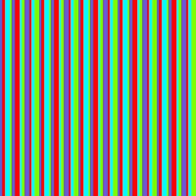 [ Thumbnail: Slate Blue, Red, Aqua, and Green Colored Striped Pattern Poster ]
