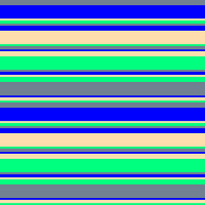 [ Thumbnail: Slate Gray, Blue, Tan, and Green Colored Stripes Pattern Duvet Cover ]